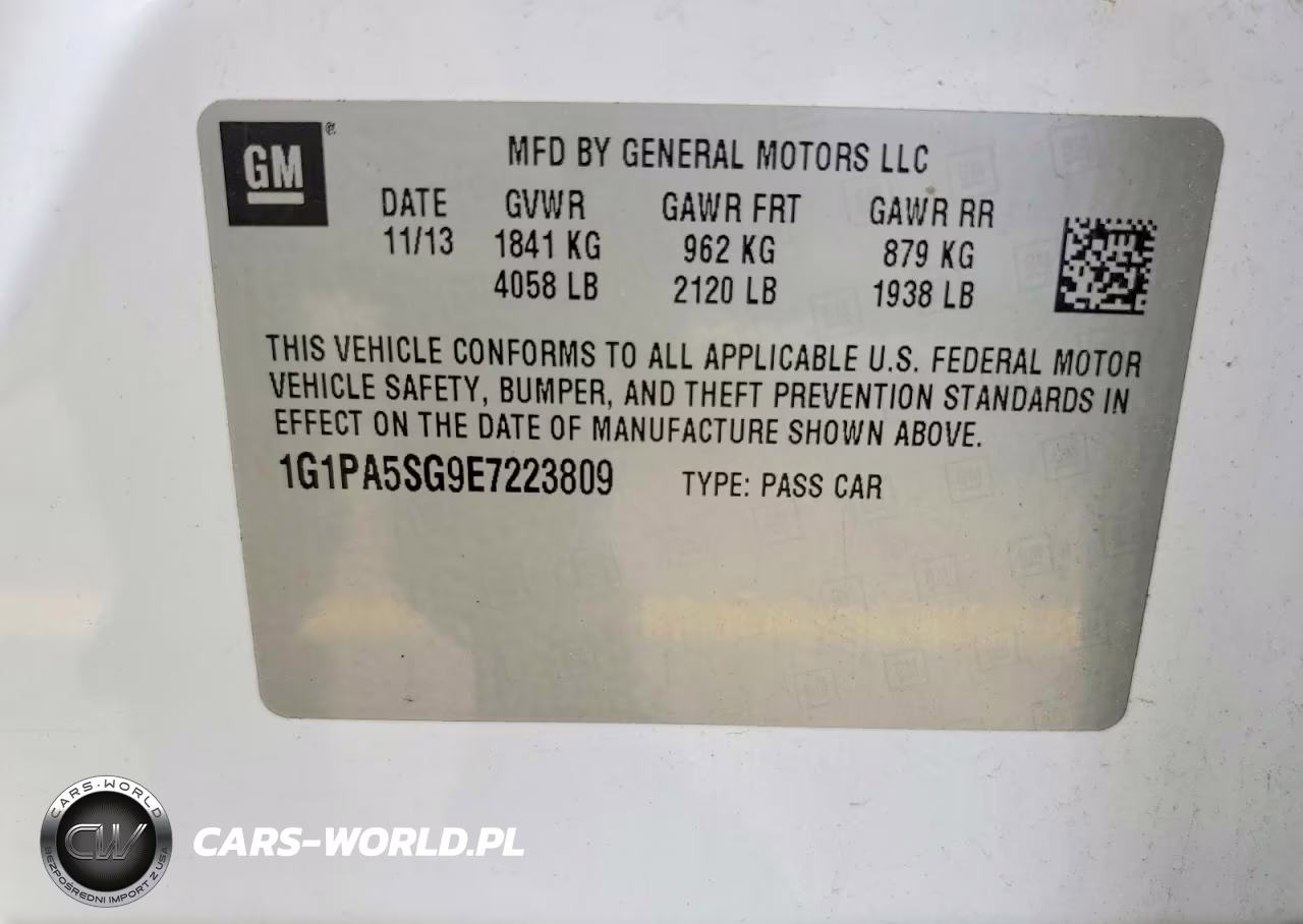 2014 Chevrolet Cruze Ls VIN:1G1PA5SG9E7223809 - 12