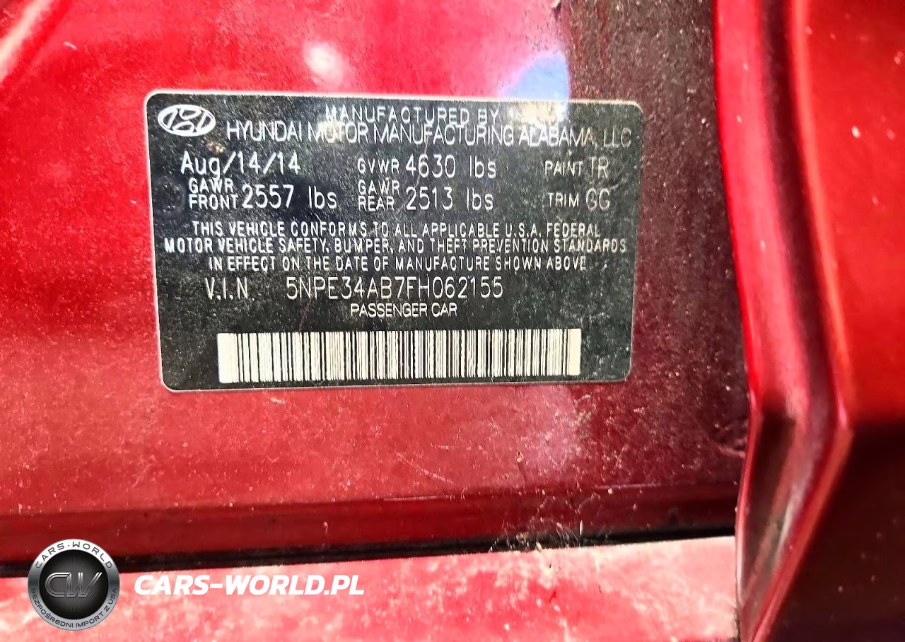 2015 Hyundai Sonata Sport 2.0T VIN:5NPE34AB7FH062155 - 12