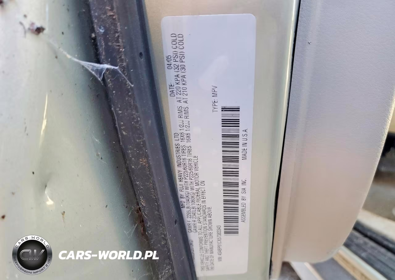 2005 Subaru Outback Outback 2.5I VIN:4S4BP61CX57383343 - 12