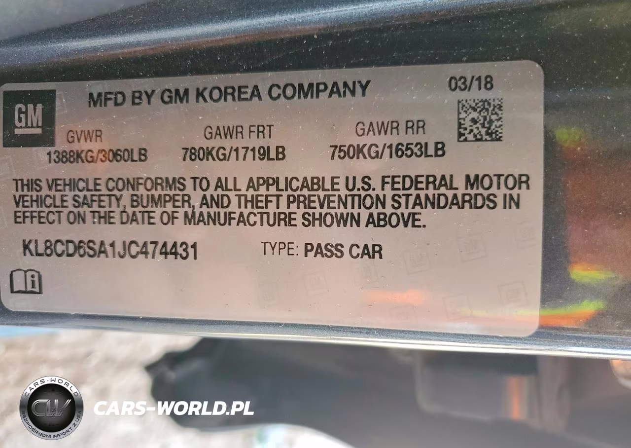 2018 Chevrolet Spark 1Lt VIN:KL8CD6SA1JC474431 - 12