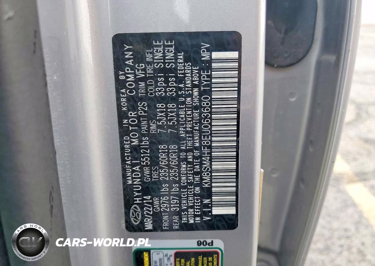 2014 Hyundai Santa Fe Gls VIN:KM8SM4HF8EU063680 - 13