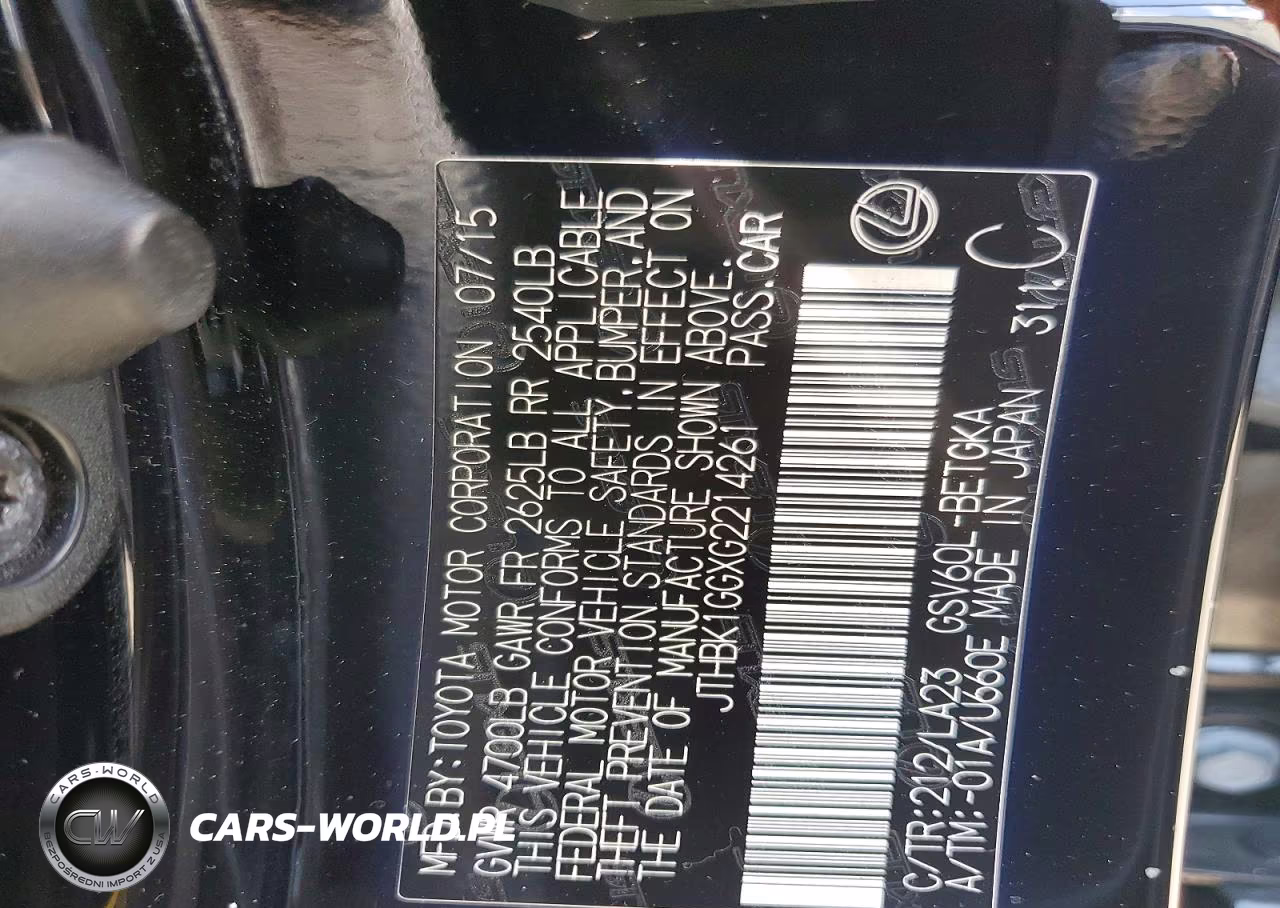 2016 Lexus Es 350 VIN:JTHBK1GGXG2214261 - 13
