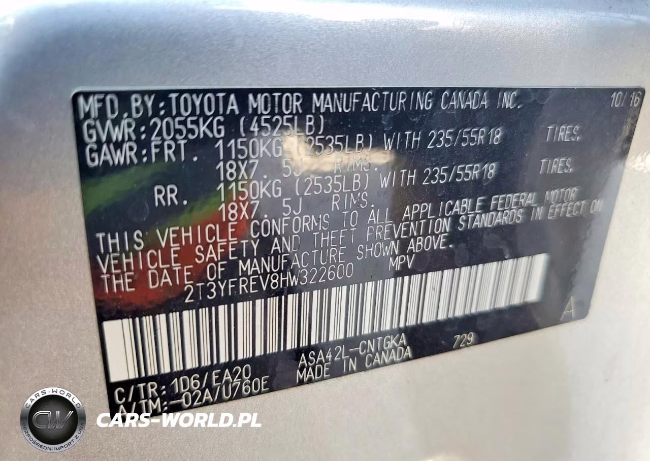 2017 Toyota Rav4 Limited VIN:2T3YFREV8HW322600 - 13