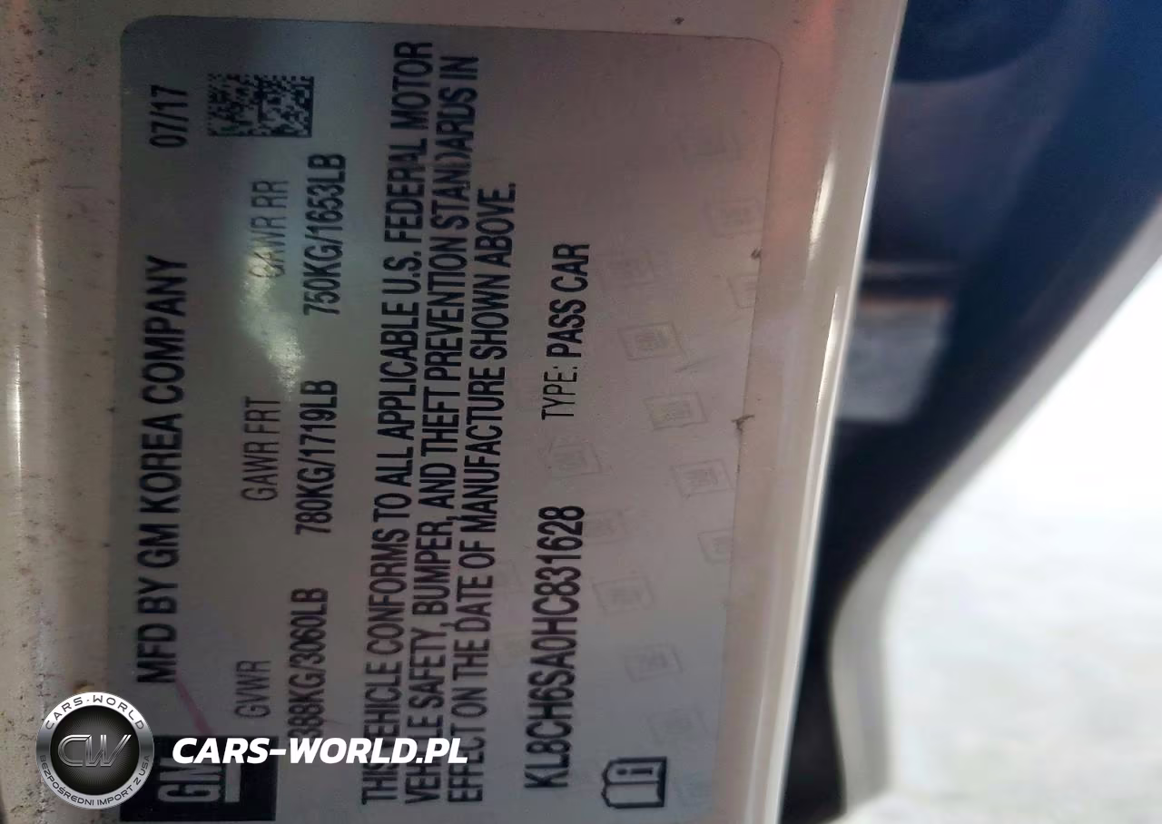2017 Chevrolet Spark Activ VIN:KL8CH6SA0HC831628 - 12