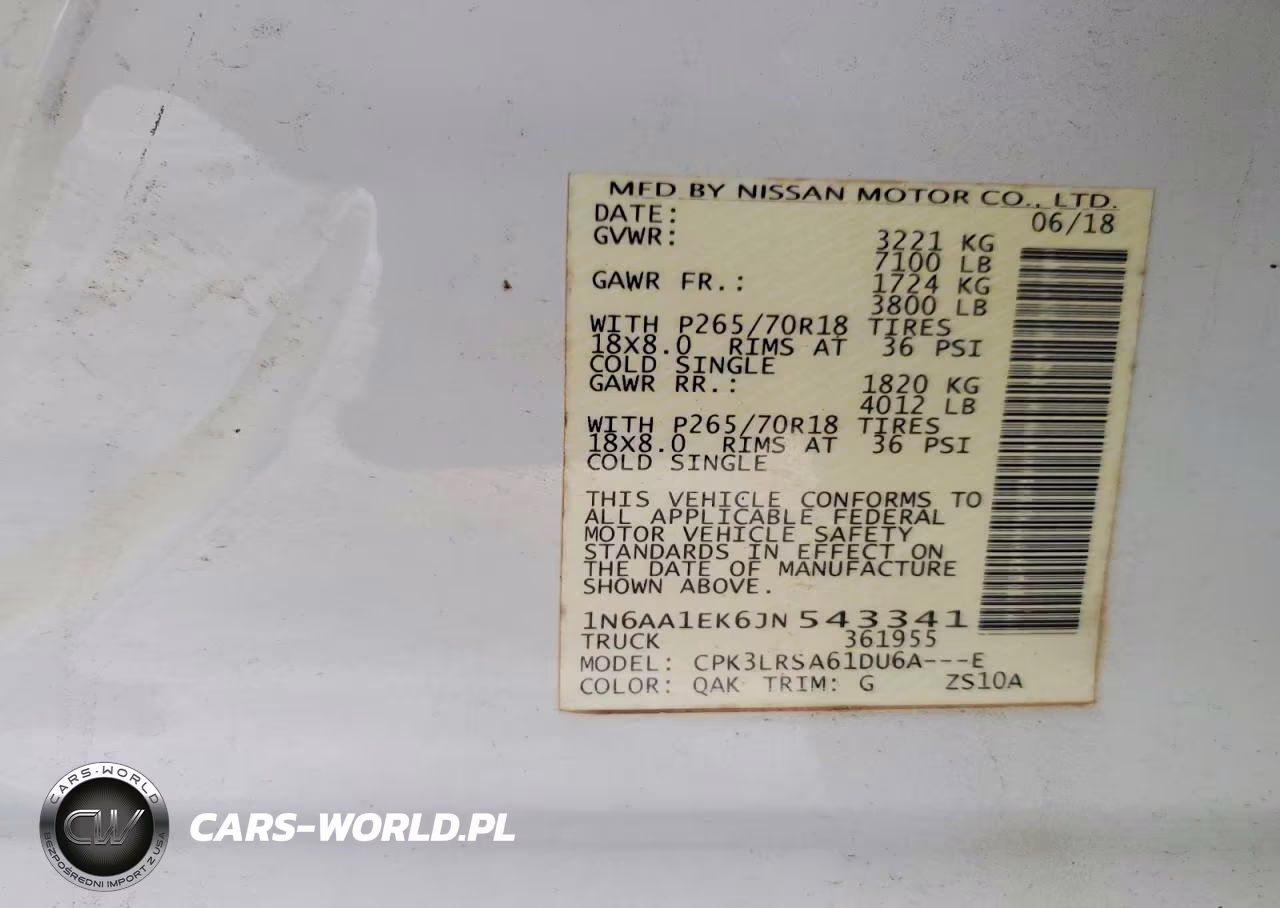 2018 Nissan Titan S VIN:1N6AA1EK6JN543341 - 12