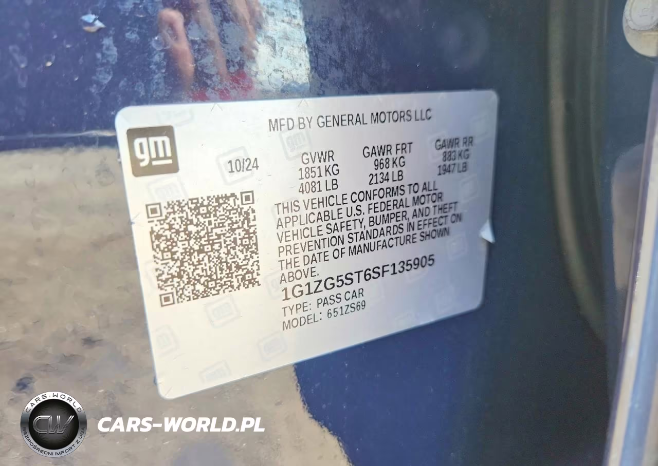 2025 Chevrolet Malibu Rs VIN:1G1ZG5ST6SF135905 - 12