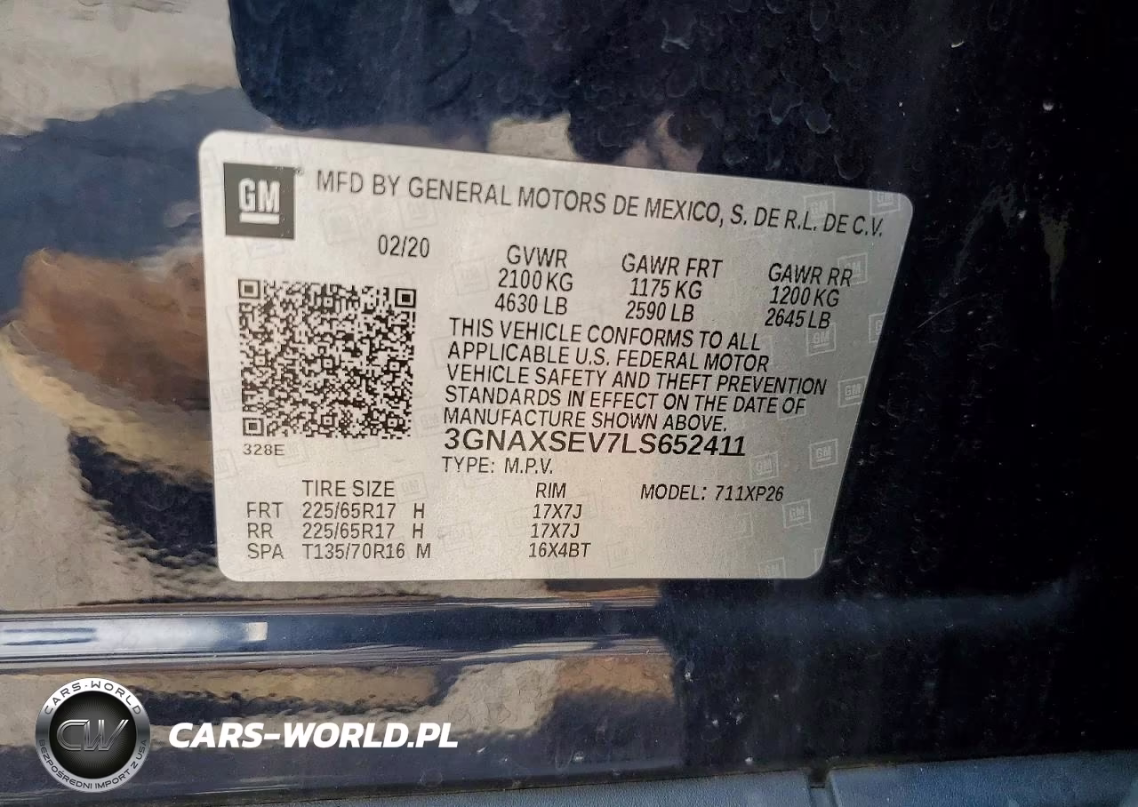 2020 Chevrolet Equinox Ls VIN:3GNAXSEV7LS652411 - 13