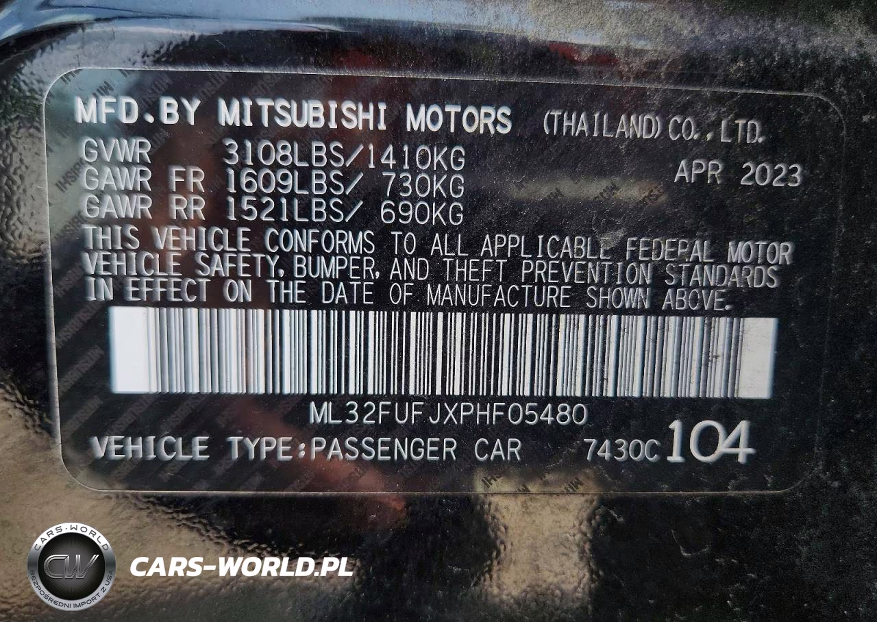 2023 Mitsubishi Mirage G4 Es VIN:ML32FUFJXPHF05480 - 12