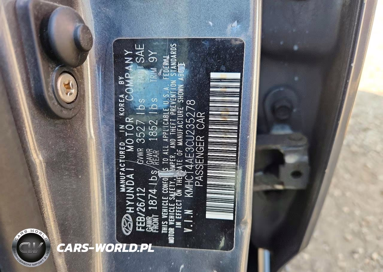 2012 Hyundai Accent Gls VIN:KMHCT4AE3CU235278 - 12