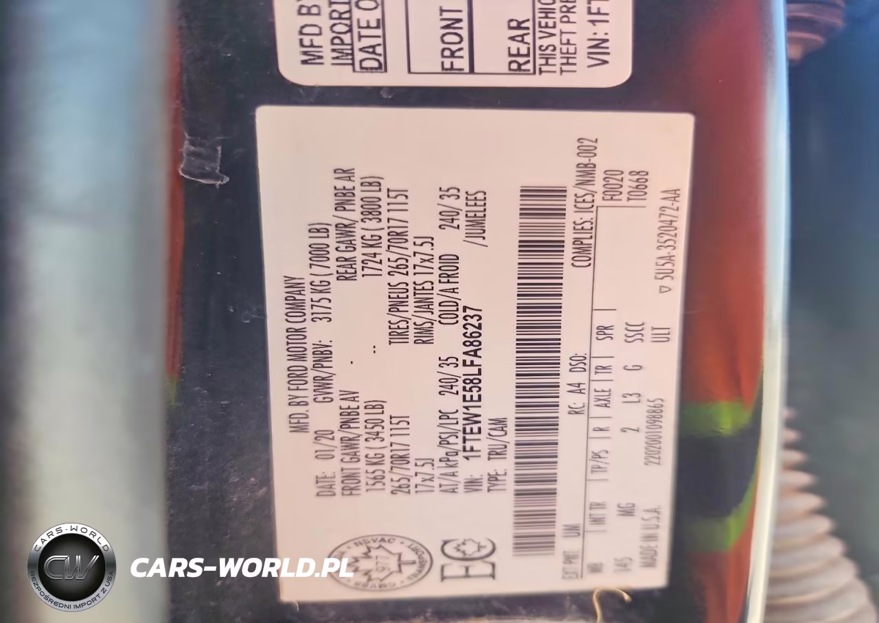 2020 Ford F150 Supercrew VIN:1FTEW1E58LFA86237 - 12