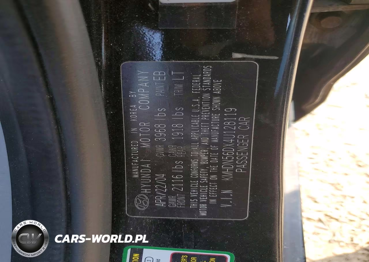 2004 Hyundai Elantra Gt VIN:KMHDN56DX4U128119 - 12