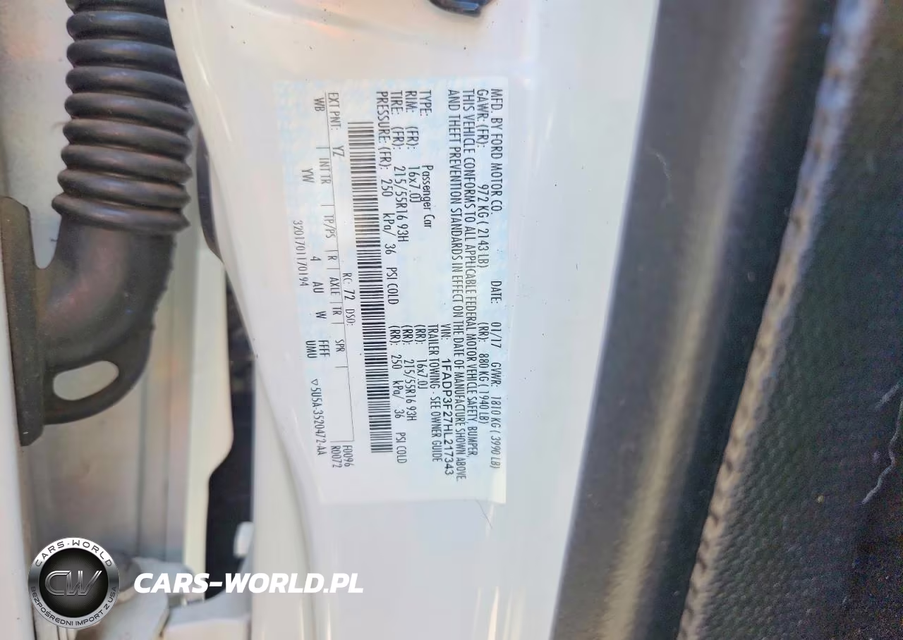 2017 Ford Focus Se VIN:1FADP3F27HL217343 - 12