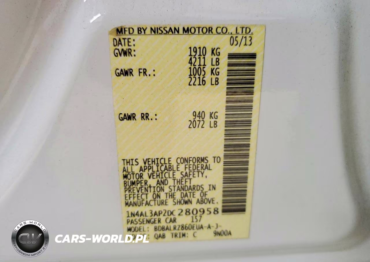 2013 Nissan Altima 2.5 S VIN:1N4AL3AP2DC280958 - 12