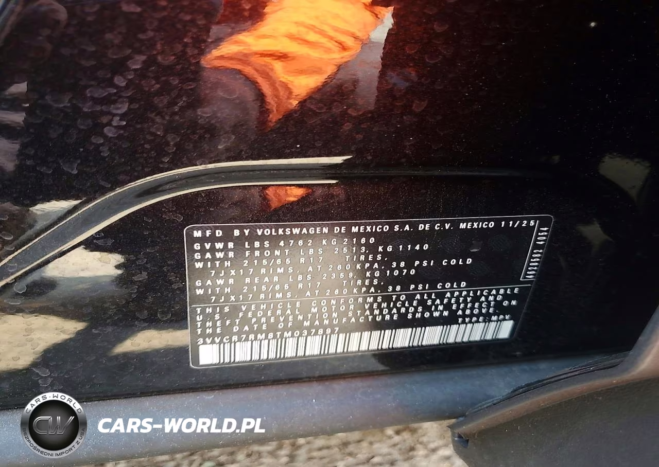 2026 Volkswagen Tiguan S VIN:3VVCR7RM8TM037897 - 14