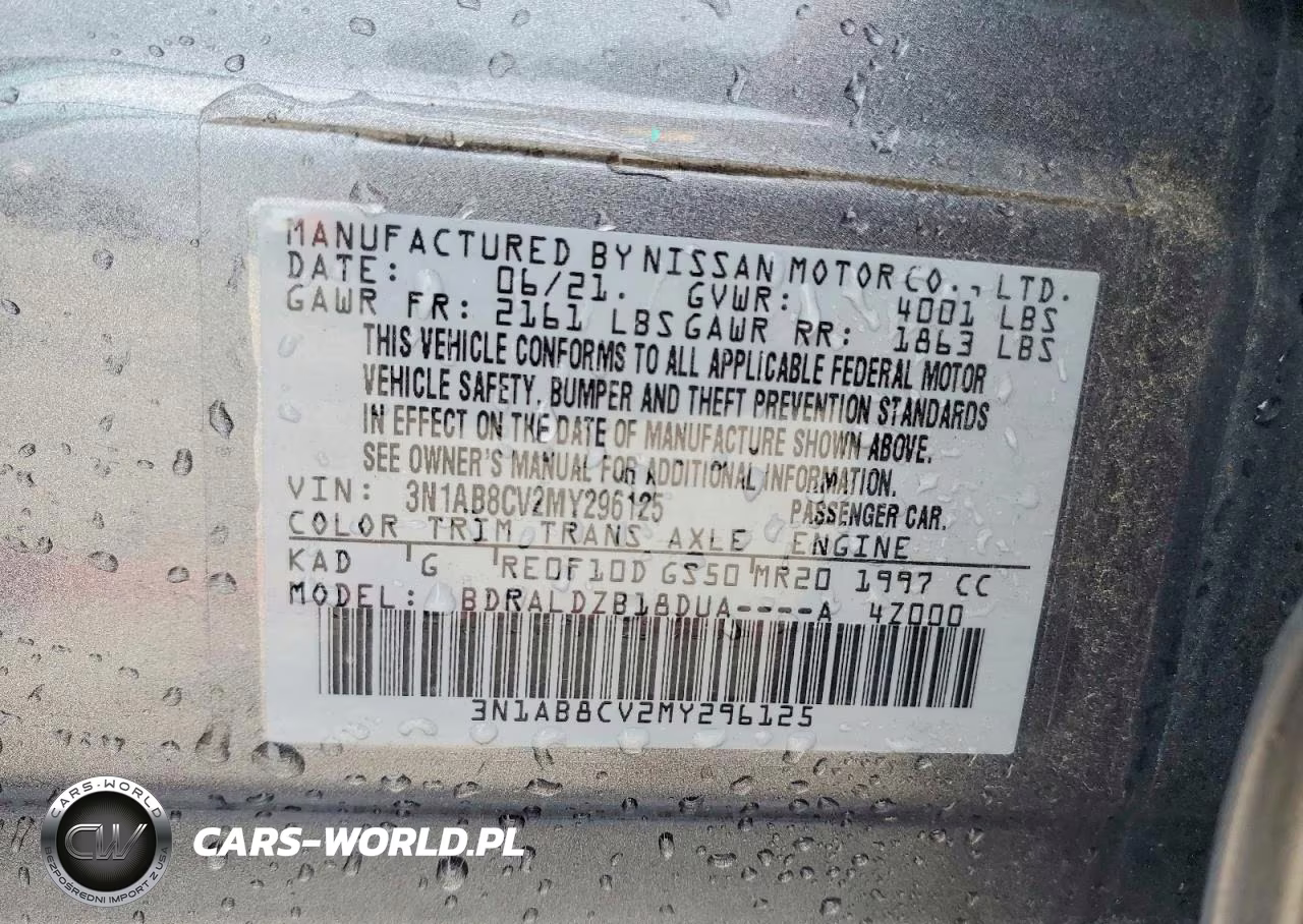 2021 Nissan Sentra Sv VIN:3N1AB8CV2MY296125 - 13