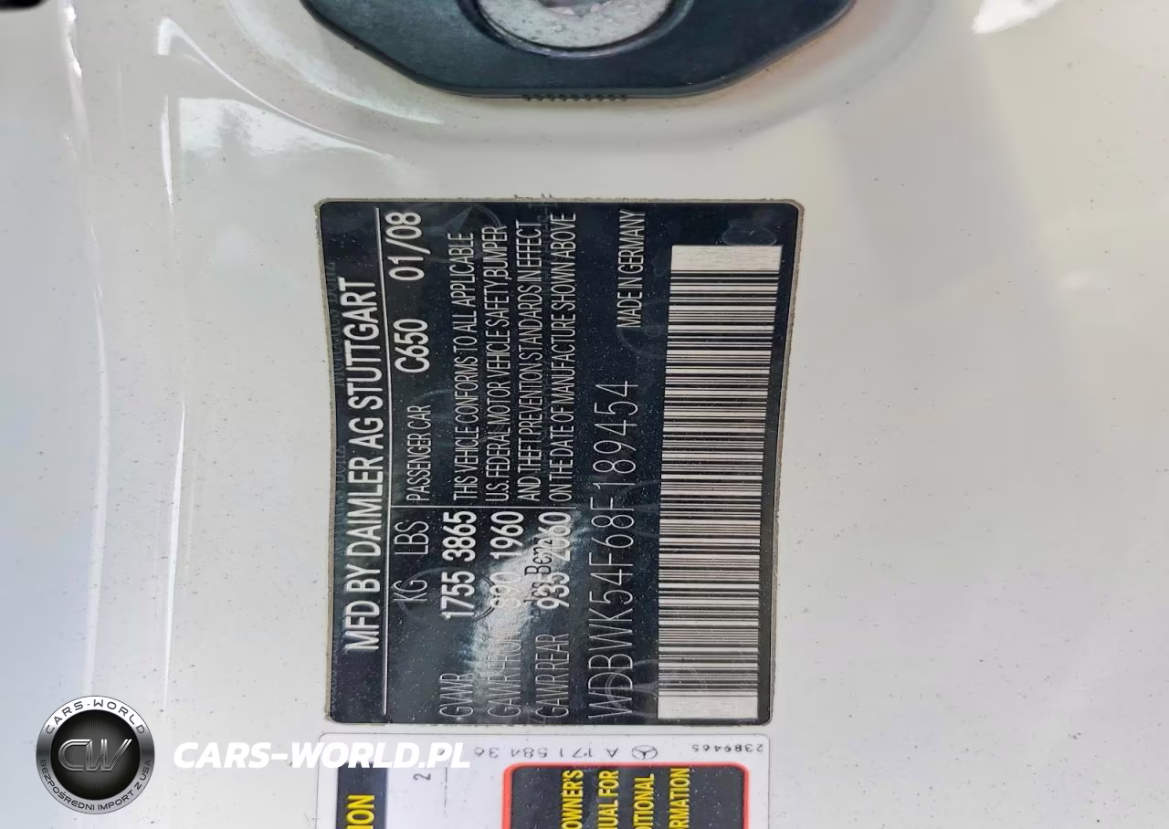 2008 Mercedes-Benz Slk 280 VIN:WDBWK54F68F189454 - 12