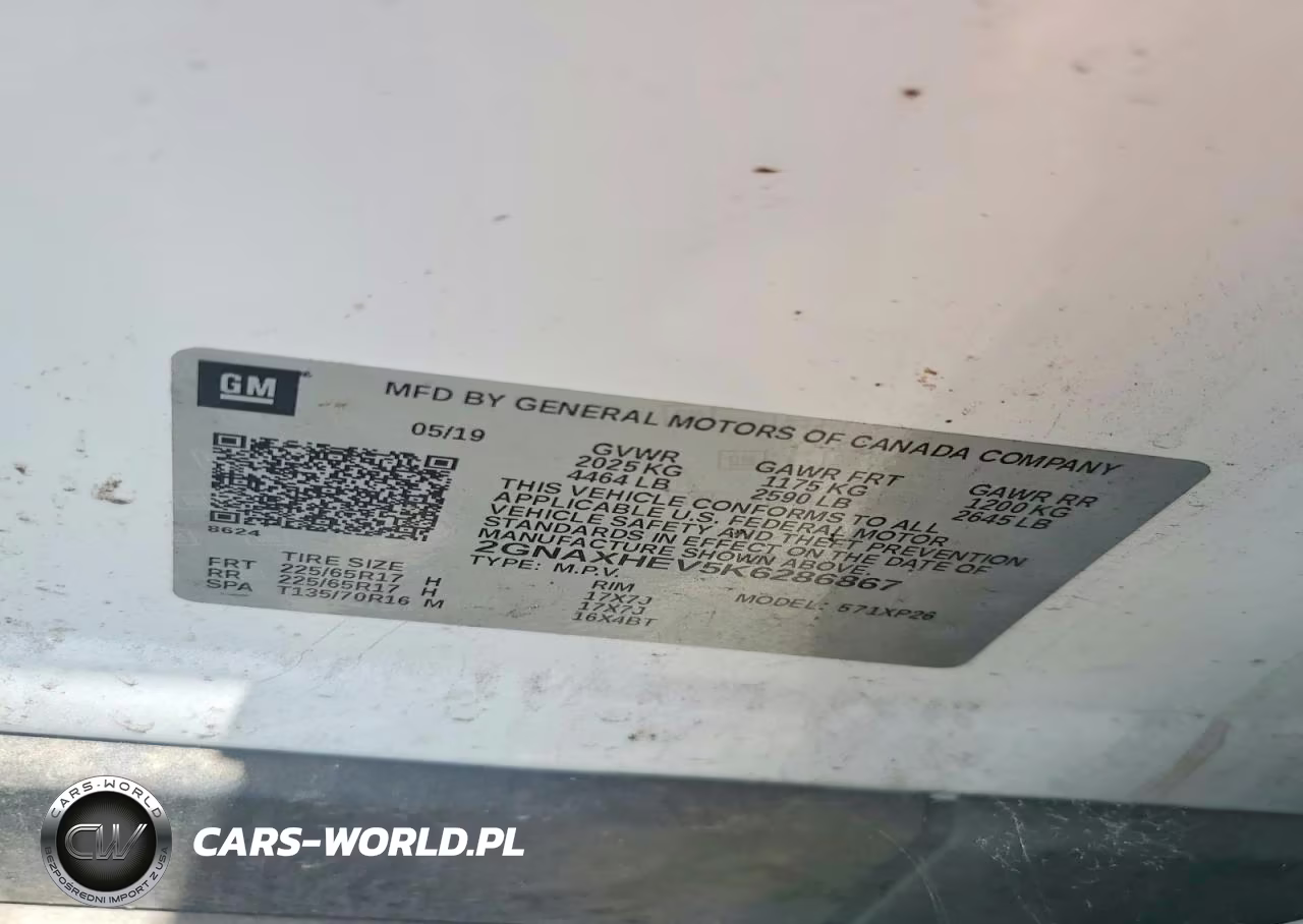 2019 Chevrolet Equinox Ls VIN:2GNAXHEV5K6286867 - 12