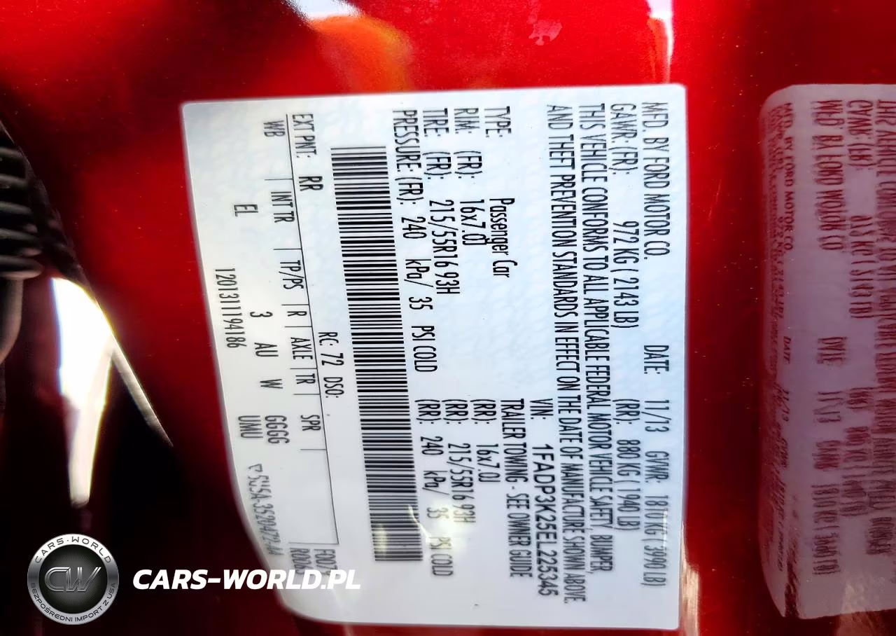 2014 Ford Focus Se VIN:1FADP3K25EL225345 - 12