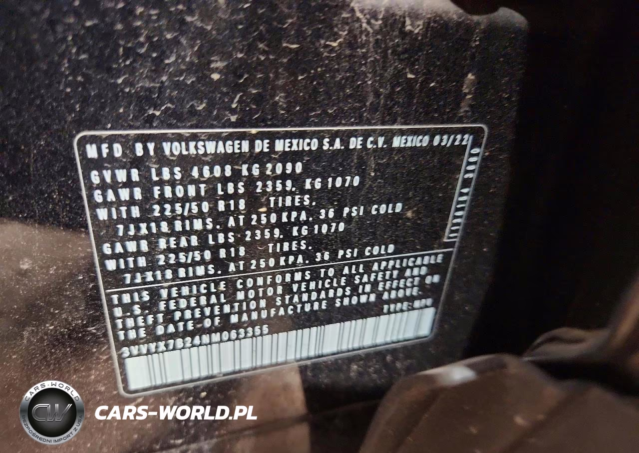 2022 Volkswagen Taos Se VIN:3VVYX7B24NM063355 - 13