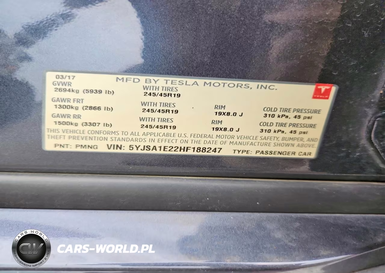 2017 Tesla Model S VIN:5YJSA1E22HF188247 - 13