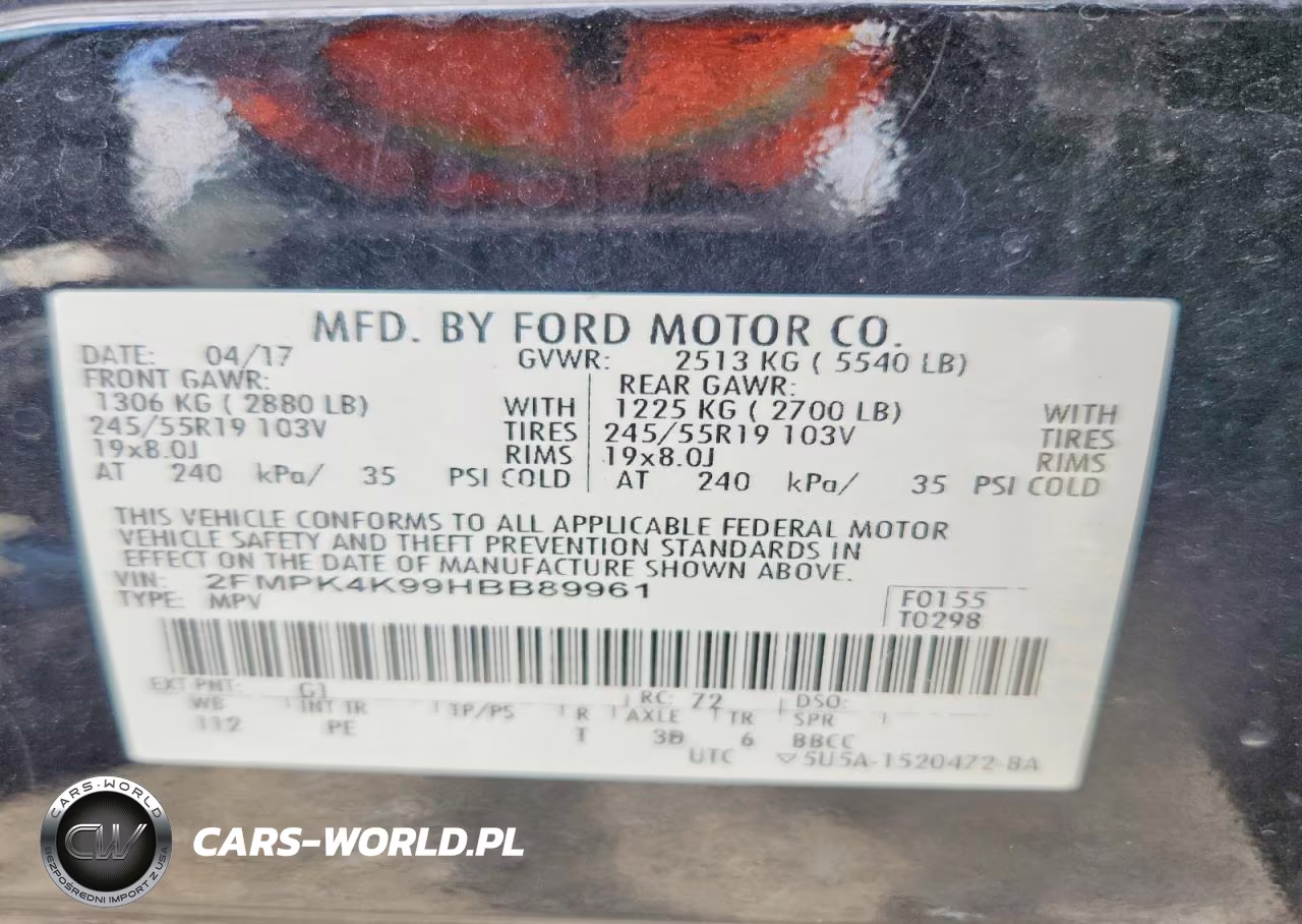 2017 Ford Edge Titanium VIN:2FMPK4K99HBB89961 - 14