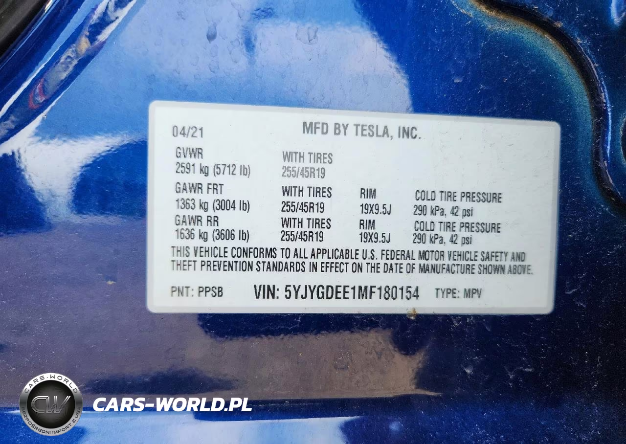 2021 Tesla Model Y VIN:5YJYGDEE1MF180154 - 12
