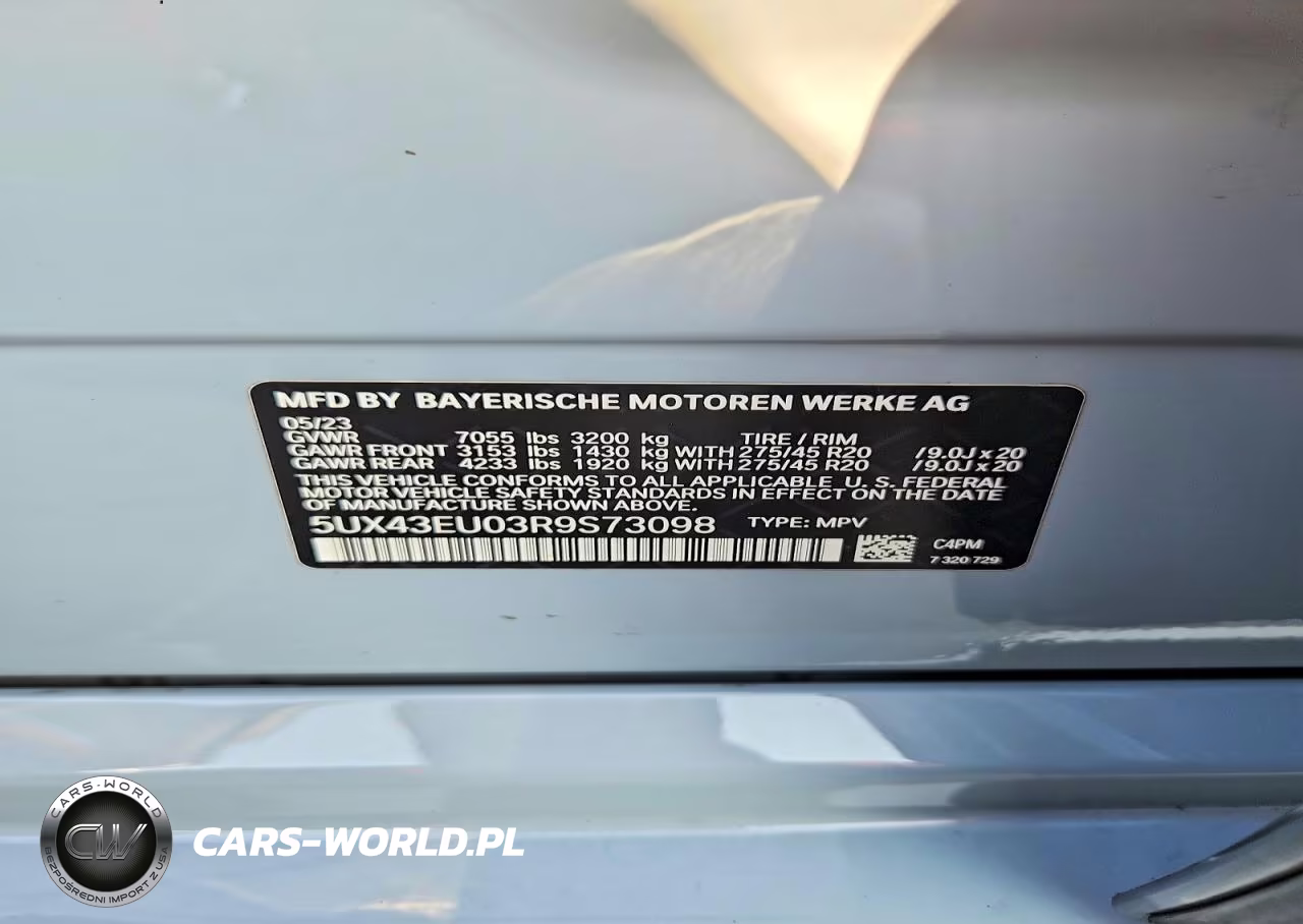 2024 BMW X5 xDrive50E VIN:5UX43EU03R9S73098 - 13