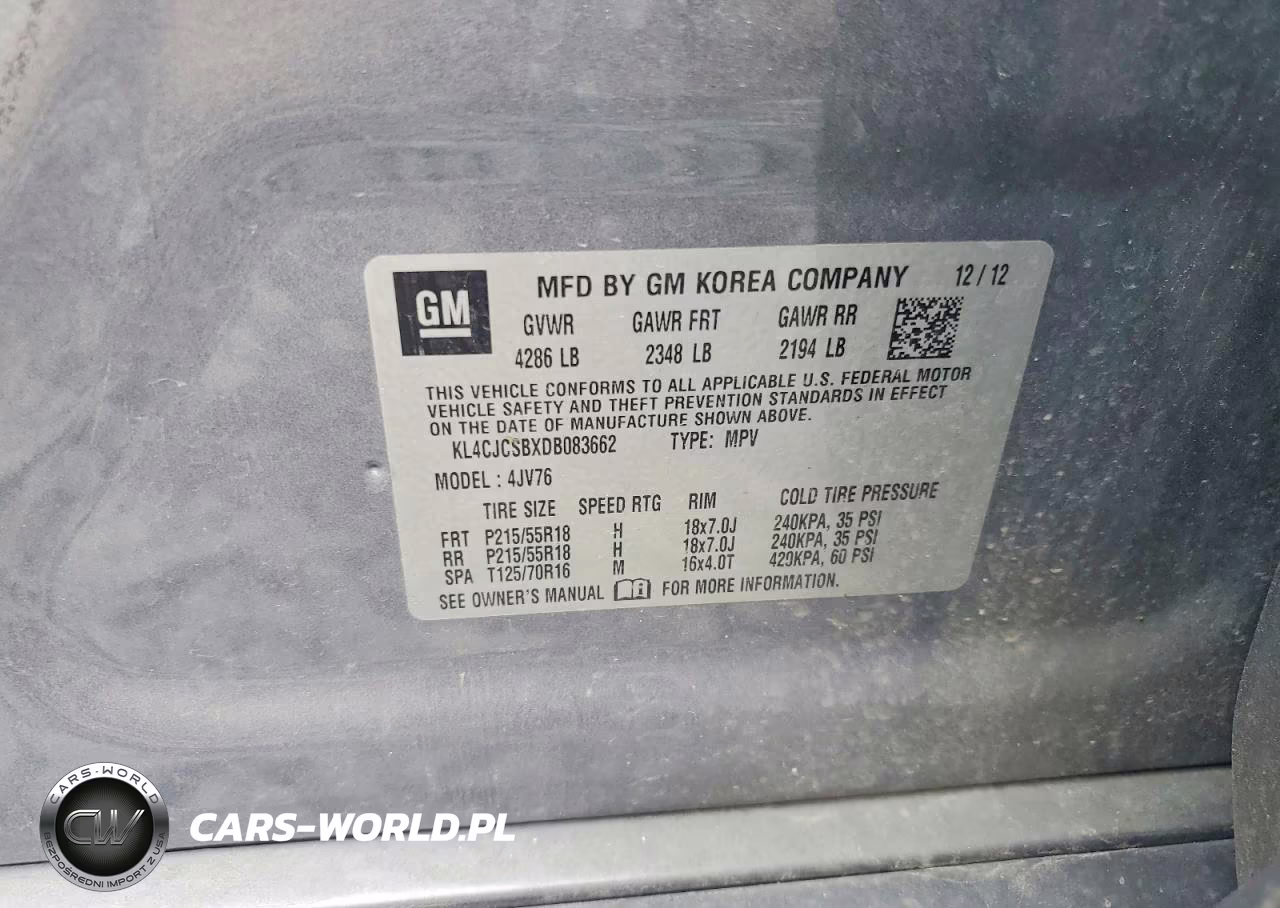 2013 Buick Encore VIN:KL4CJCSBXDB083662 - 13