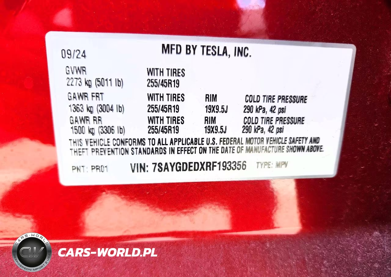 2024 Tesla Model Y VIN:7SAYGDEDXRF193356 - 13