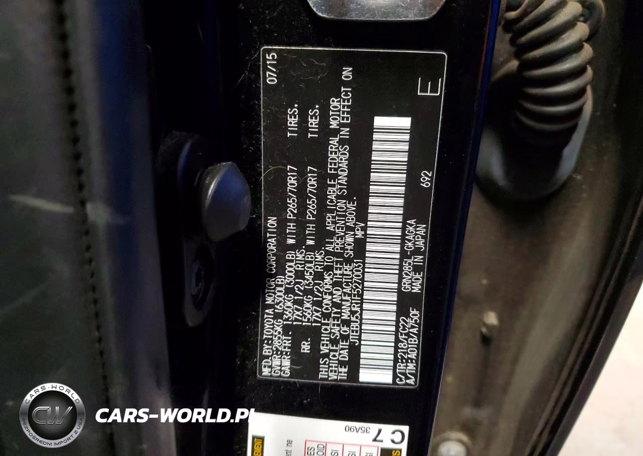 2015 Toyota 4Runner Trail VIN:JTEBU5JR1F5270031 - 14