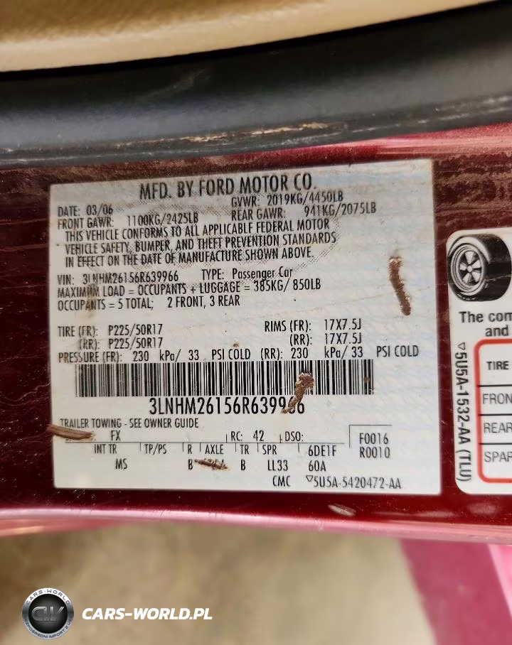 2006 Lincoln Zephyr VIN:3LNHM26156R639966 - 12