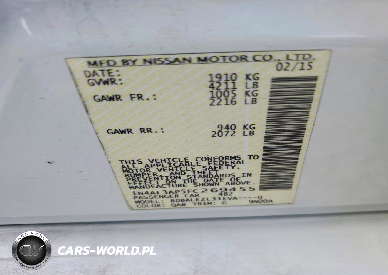 2015 Nissan Altima 2.5 S VIN:1N4AL3AP5FC269455 - 12