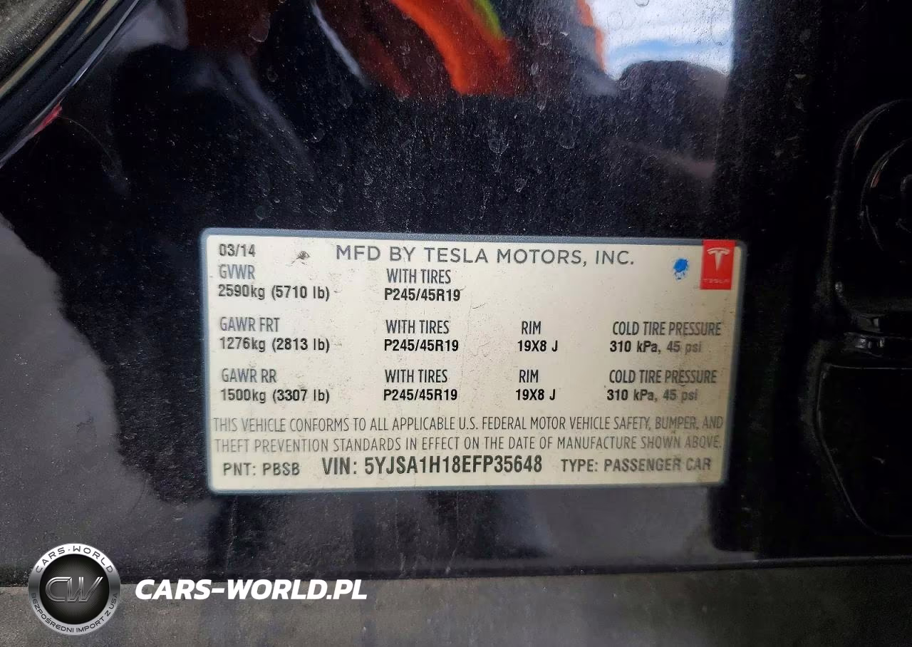 2014 Tesla Model S VIN:5YJSA1H18EFP35648 - 12