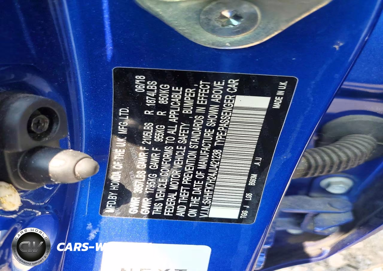 2018 Honda Civic Lx VIN:SHHFK7H24JU421238 - 12