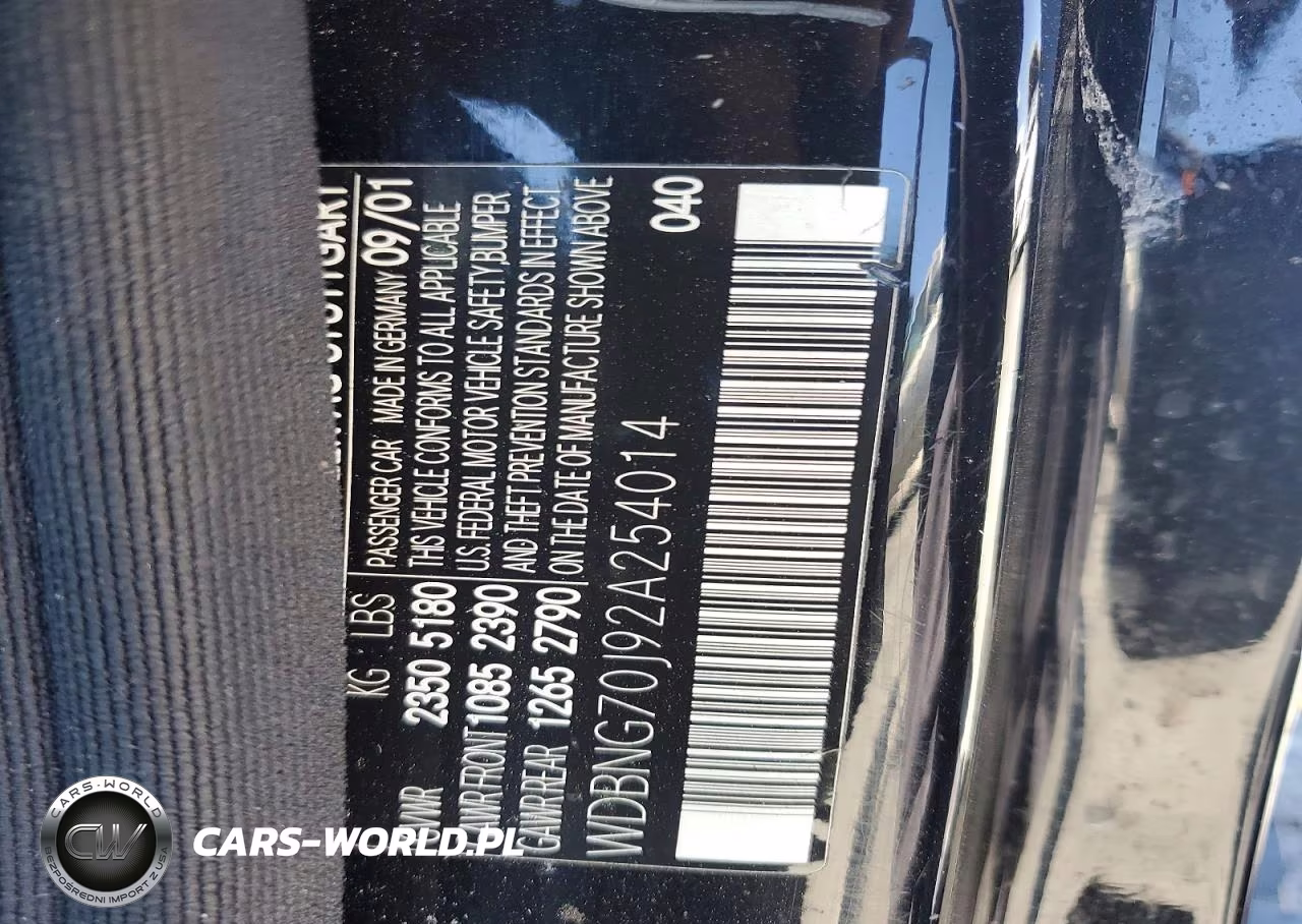 2002 Mercedes-Benz S 430 VIN:WDBNG70J92A254014 - 13