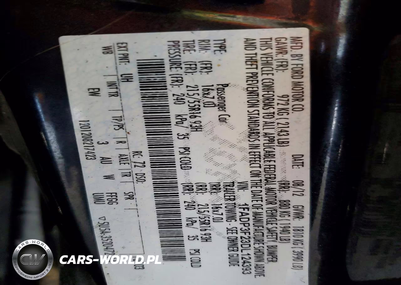2013 Ford Focus Se VIN:1FADP3F23DL124393 - 12