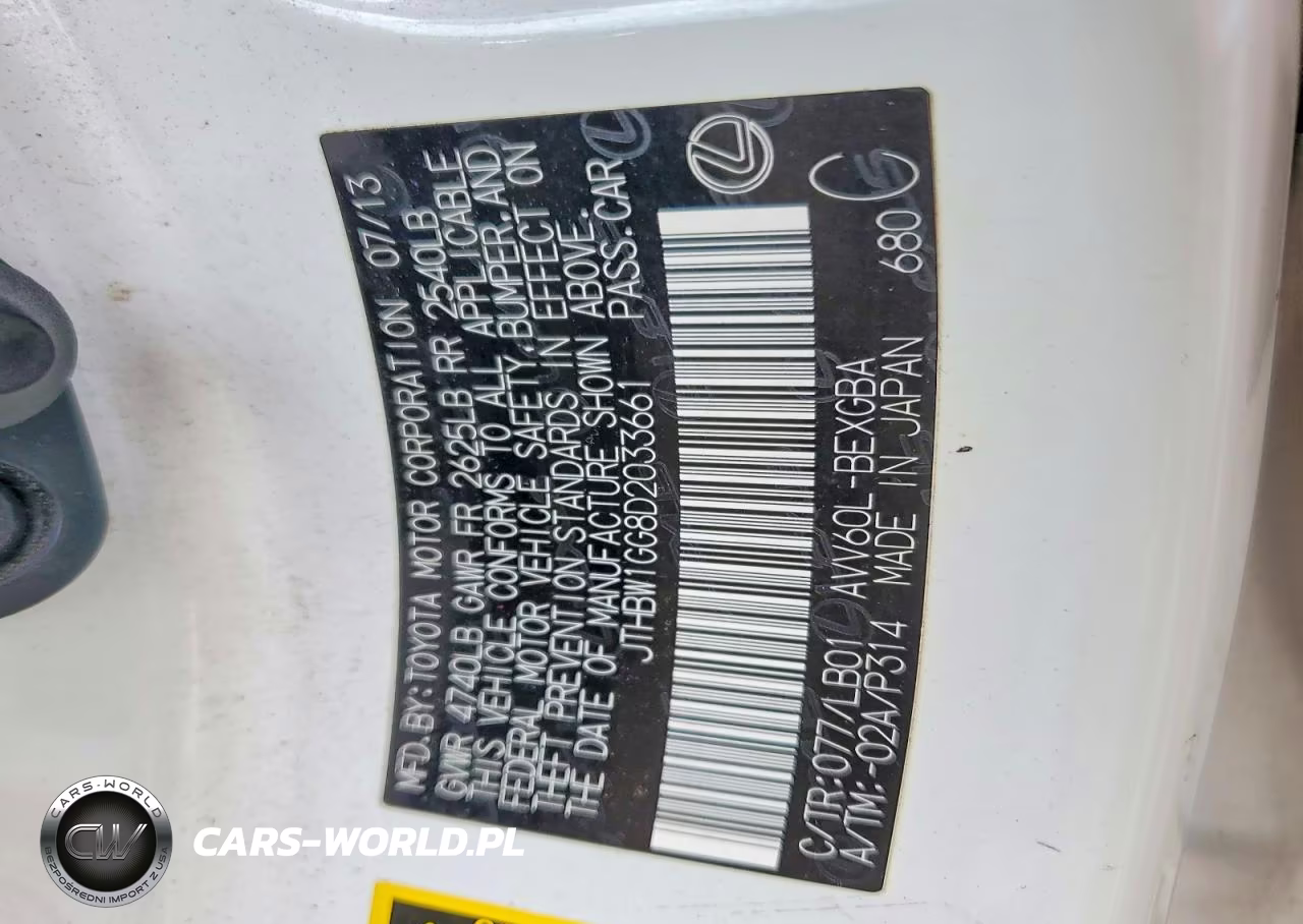 2013 Lexus Es 300H VIN:JTHBW1GG8D2033661 - 12