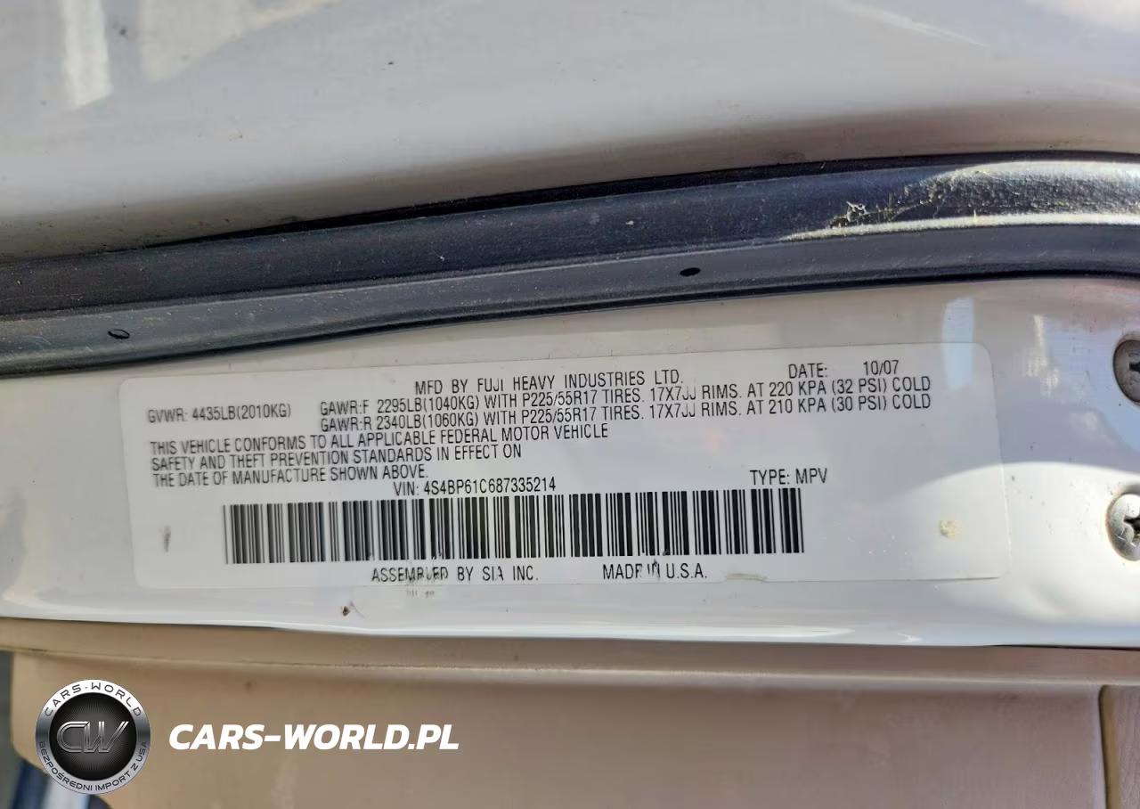 2008 Subaru Outback 2.5I VIN:4S4BP61C687335214 - 12