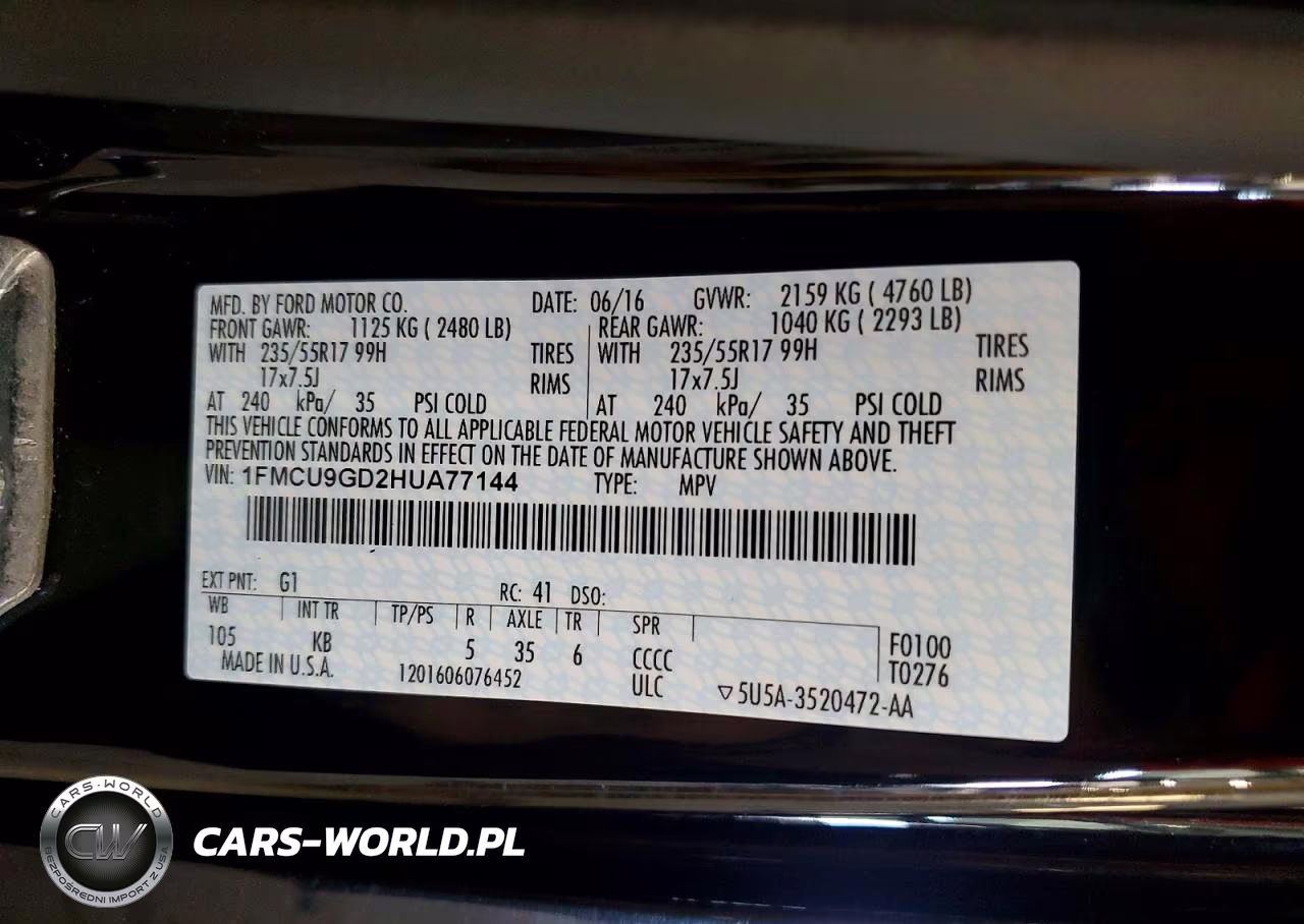 2017 Ford Escape Se VIN:1FMCU9GD2HUA77144 - 13