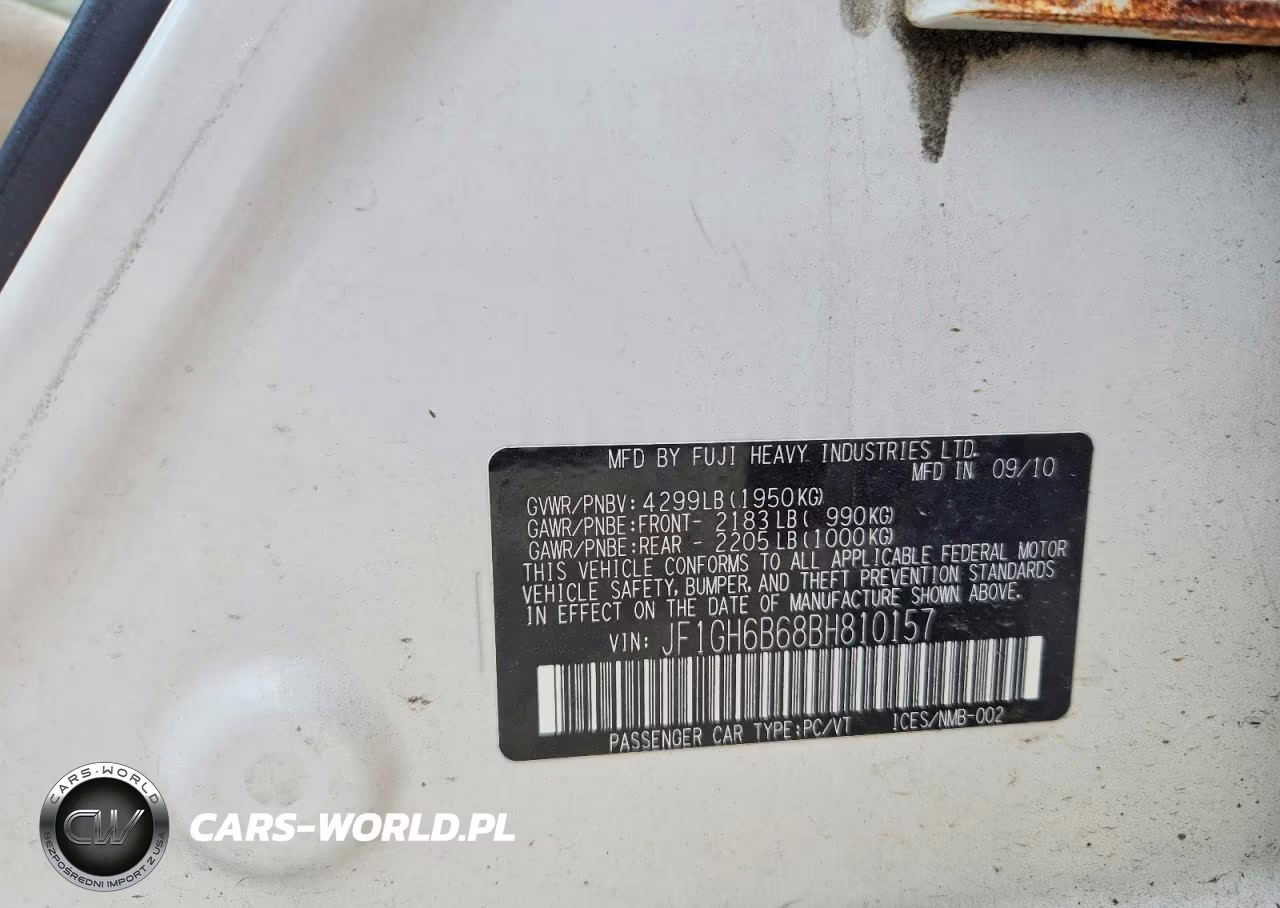 2011 Subaru Impreza 2.5I Premium VIN:JF1GH6B68BH810157 - 12
