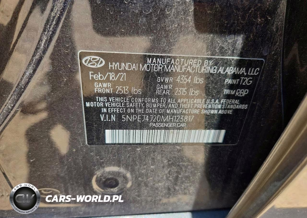 2021 Hyundai Sonata Sel Plus VIN:5NPEJ4J20MH123817 - 12