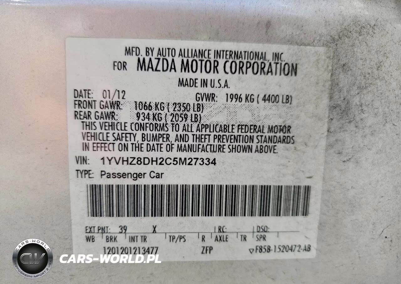 2012 Mazda 6 I VIN:1YVHZ8DH2C5M27334 - 13