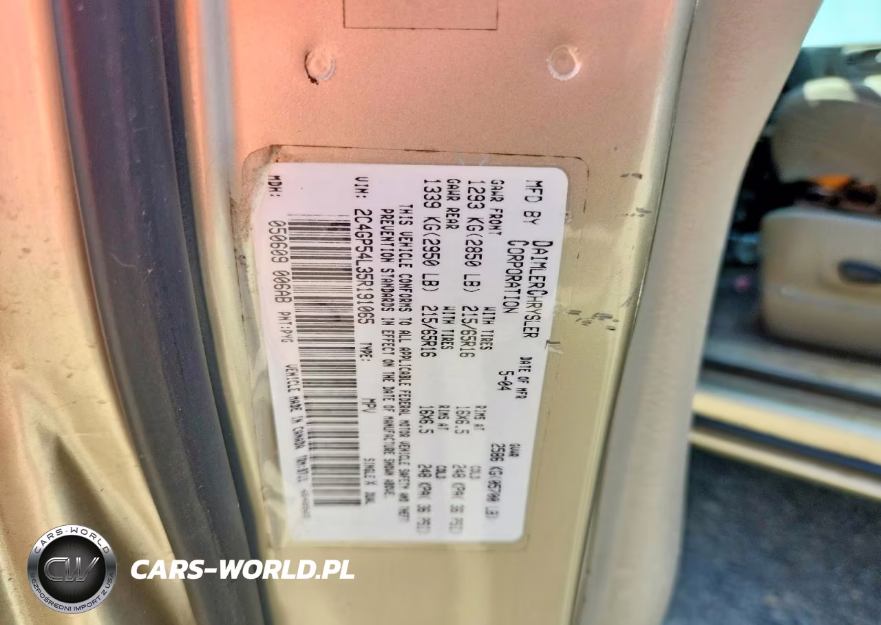 2005 Chrysler Town & Country Touring VIN:2C4GP54L35R191065 - 13