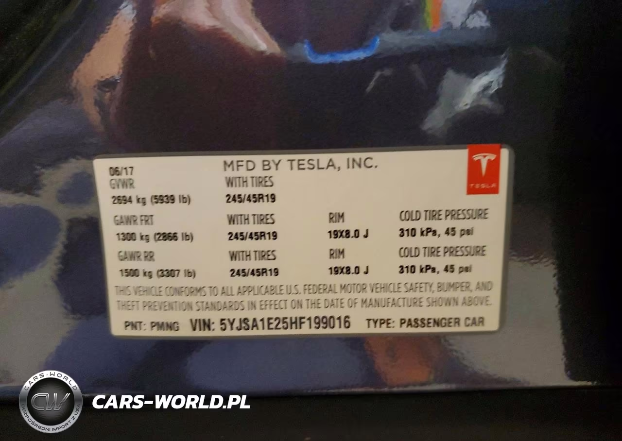 2017 Tesla Model S VIN:5YJSA1E25HF199016 - 13