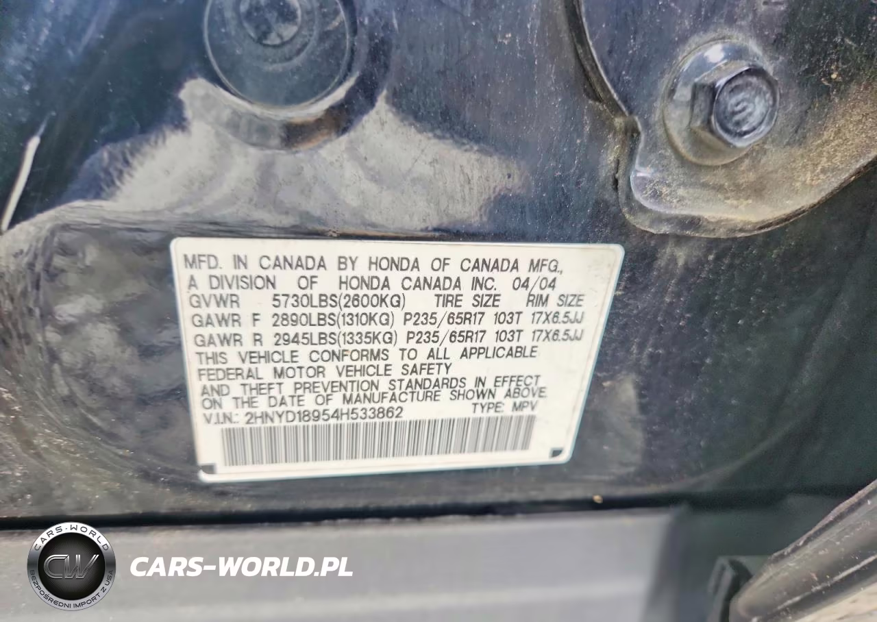 2004 Acura Mdx Touring VIN:2HNYD18954H533862 - 13