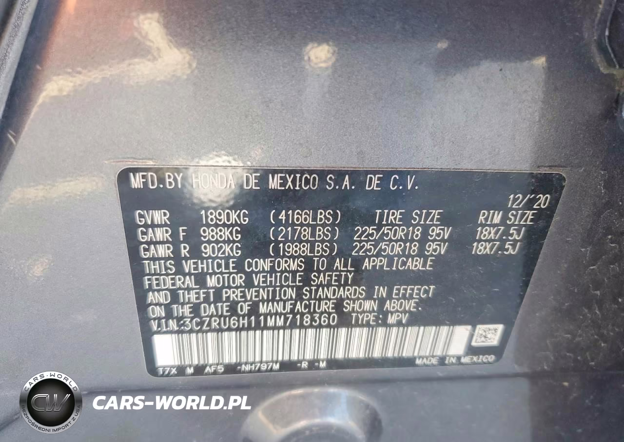 2021 Honda Hr-V Sport VIN:3CZRU6H11MM718360 - 13