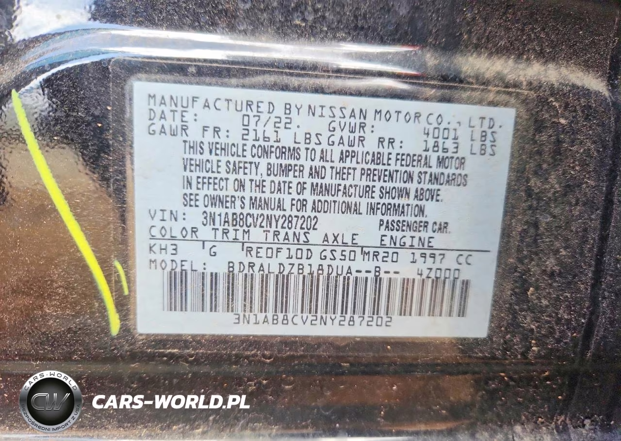 2022 Nissan Sentra Sv VIN:3N1AB8CV2NY287202 - 13
