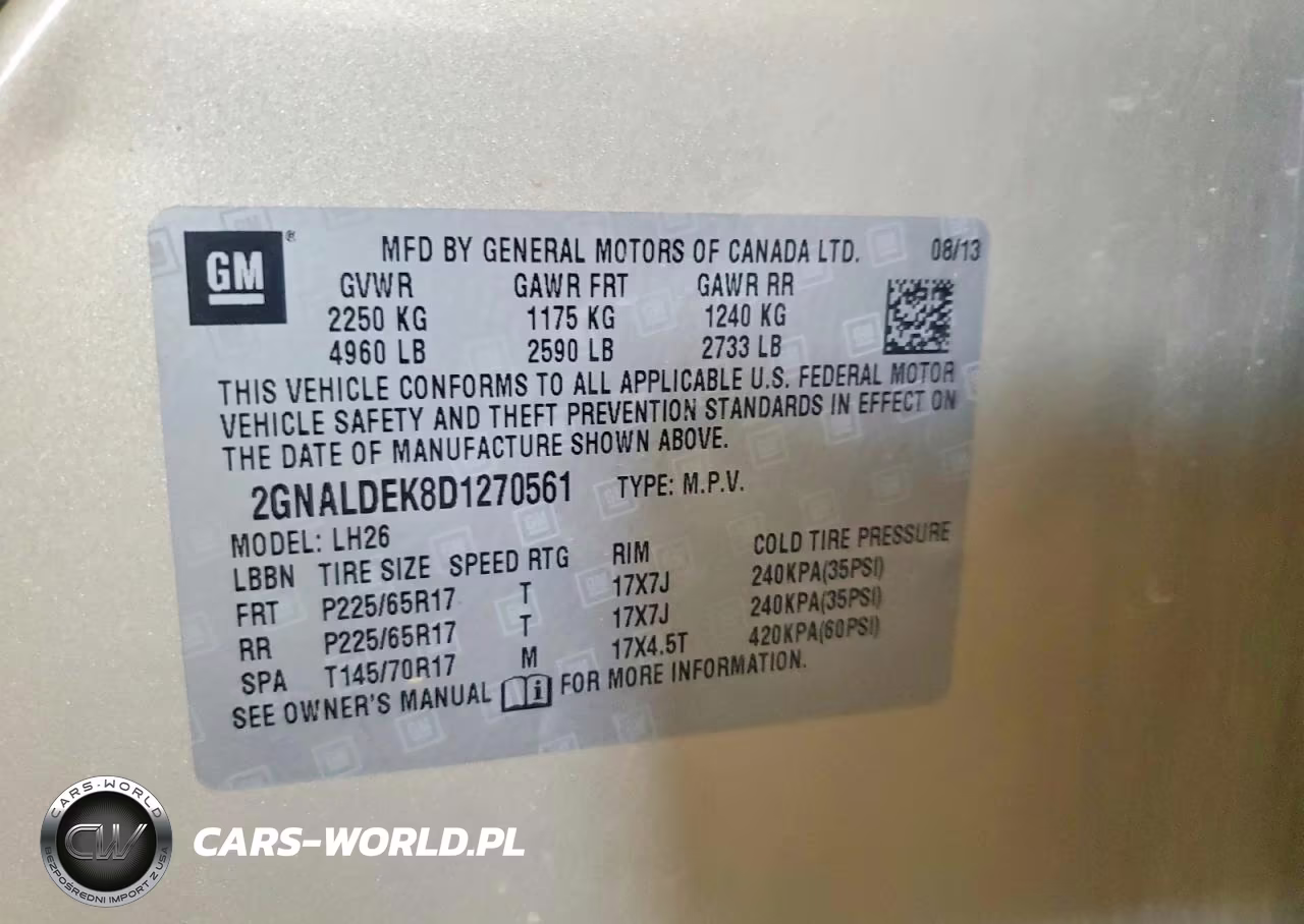 2013 Chevrolet Equinox Lt VIN:2GNALDEK8D1270561 - 14