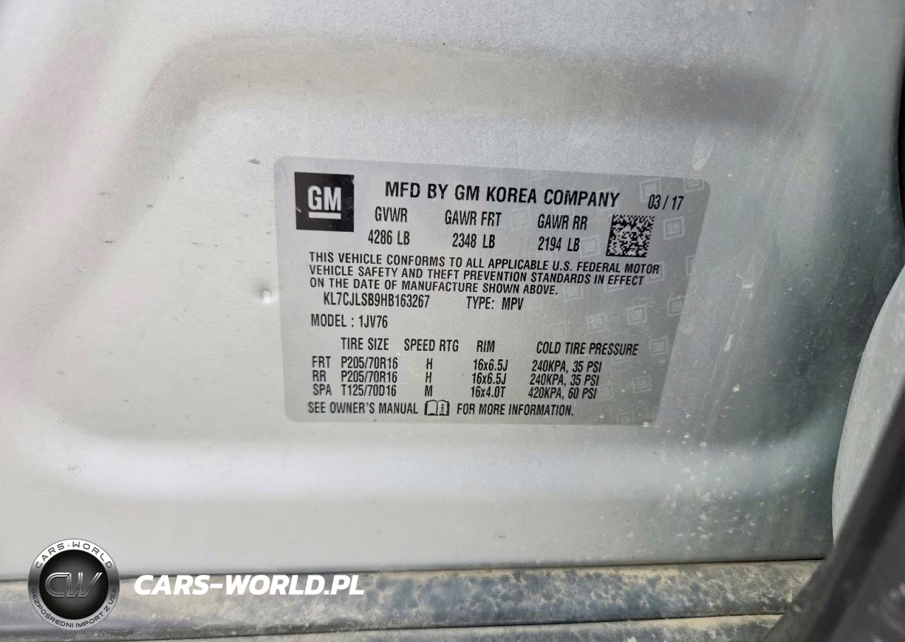 2017 Chevrolet Trax 1Lt VIN:KL7CJLSB9HB163267 - 13