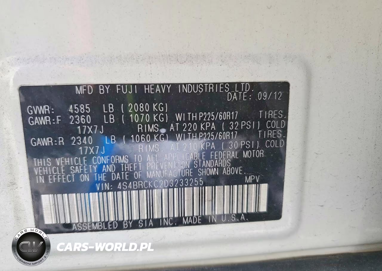 2013 Subaru Outback 2.5I Limited VIN:4S4BRCKC2D3233255 - 13